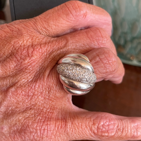 David Yurman Diamond Hampton Ring .91 Carat - Picture 2 of 4